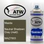 Preview: Mazda, Neutral Shadown Gray (matt), MAZ7003: 400ml Sprühdose, von ATW Autoteile West.